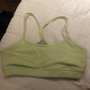 Lululemon green sports bra flow y